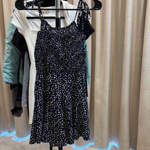Navy Polka Dot Women's Dress